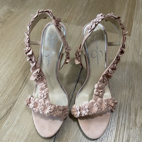 Jessica Simpson “Jessin” Pink Floral Women's Heels - Picture 2 of 6